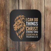 I Can Do All Things Through Christ Inspirational Belief Coaster thumb 0