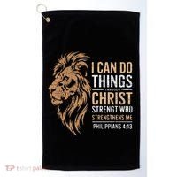 I Can Do All Things Through Christ Inspirational Belief Golf Towel thumb 0