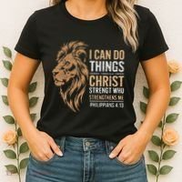 I Can Do All Things Through Christ Inspirational Belief Women's T-Shirt thumb 2
