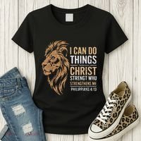 I Can Do All Things Through Christ Inspirational Belief Women's T-Shirt thumb 3