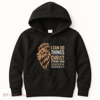 I Can Do All Things Through Christ Inspirational Belief Kids Hoodie thumb 0
