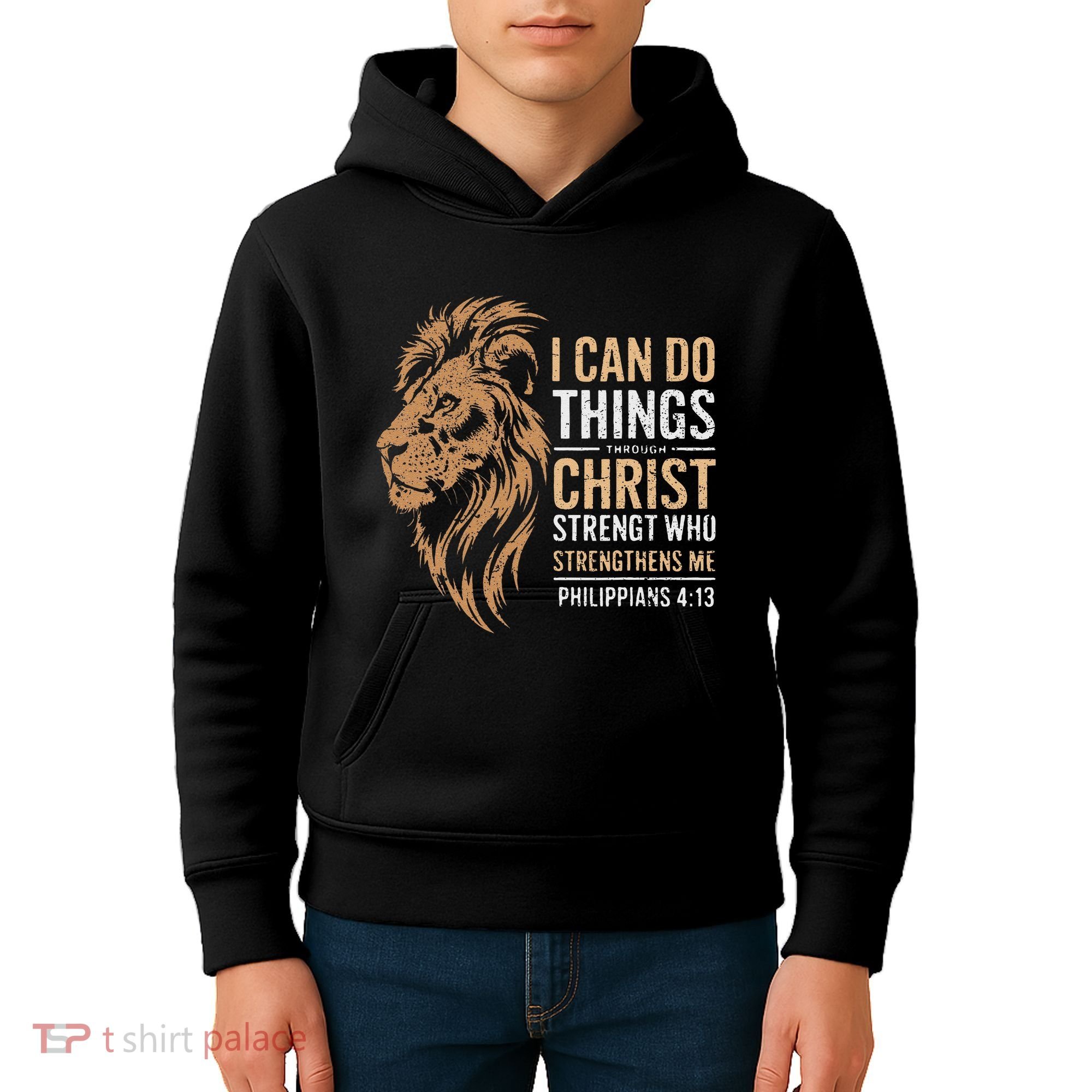 I Can Do All Things Through Christ Inspirational Belief Kids Hoodie