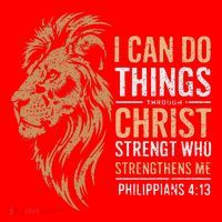 I Can Do All Things Through Christ Inspirational Belief Santa Hat thumb 1