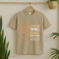 I Can Do All Things Through Christ Inspirational Belief T-Shirt thumb 2