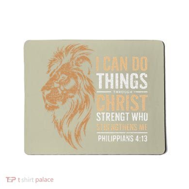 I Can Do All Things Through Christ Inspirational Belief Mousepad