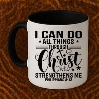 I Can Do All Things Through Christ Bible Gift Coffee Mug thumb 2