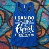 I Can Do All Things Through Christ Bible Gift Women's Tank Top thumb 3