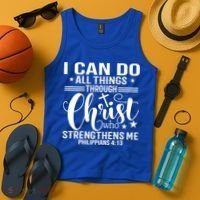 I Can Do All Things Through Christ Bible Gift Tank Top thumb 4