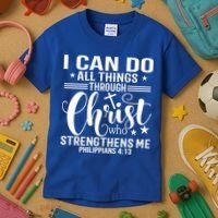 I Can Do All Things Through Christ Bible Gift Kids T-Shirt thumb 3