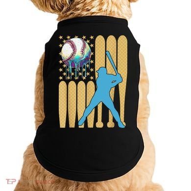 Ice Cream Drip Baseball Bat Baseball Player 4th Of July Doggie Tank