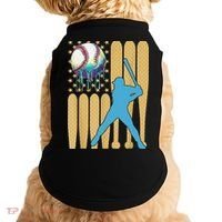 Ice Cream Drip Baseball Bat Baseball Player 4th Of July Doggie Tank thumb 0