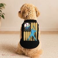 Ice Cream Drip Baseball Bat Baseball Player 4th Of July Doggie Tank thumb 2