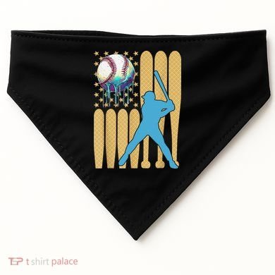 Ice Cream Drip Baseball Bat Baseball Player 4th Of July USA-Made Doggie Bandana