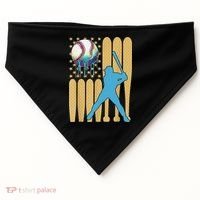 Ice Cream Drip Baseball Bat Baseball Player 4th Of July USA-Made Doggie Bandana thumb 0