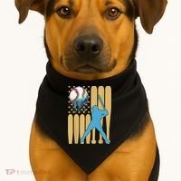 Ice Cream Drip Baseball Bat Baseball Player 4th Of July USA-Made Doggie Bandana thumb 1