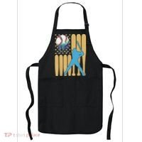 Ice Cream Drip Baseball Bat Baseball Player 4th Of July Apron thumb 0