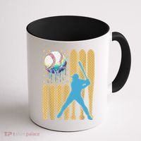 Ice Cream Drip Baseball Bat Baseball Player 4th Of July Coffee Mug thumb 1