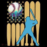 Ice Cream Drip Baseball Bat Baseball Player 4th Of July Coffee Mug thumb 5