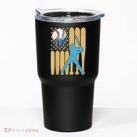 Ice Cream Drip Baseball Bat Baseball Player 4th Of July Tumbler thumb 0