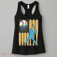 Ice Cream Drip Baseball Bat Baseball Player 4th Of July Women's Tank Top thumb 3