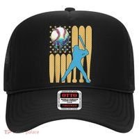 Ice Cream Drip Baseball Bat Baseball Player 4th Of July Hat thumb 0