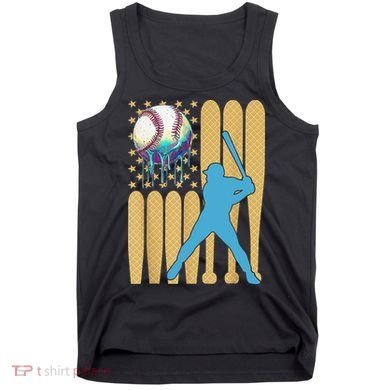 Ice Cream Drip Baseball Bat Baseball Player 4th Of July Tank Top