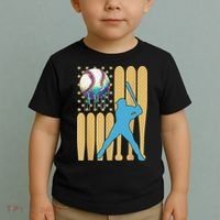 Ice Cream Drip Baseball Bat Baseball Player 4th Of July Toddler T-Shirt thumb 2