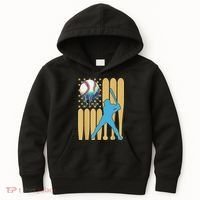 Ice Cream Drip Baseball Bat Baseball Player 4th Of July Kids Hoodie thumb 0
