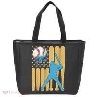 Ice Cream Drip Baseball Bat Baseball Player 4th Of July Tote Bag thumb 0