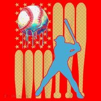 Ice Cream Drip Baseball Bat Baseball Player 4th Of July Santa Hat thumb 1