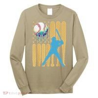 Ice Cream Drip Baseball Bat Baseball Player 4th Of July Long Sleeve Shirt thumb 0