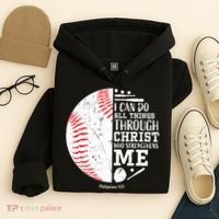 I Can Do All Things Through Christ Who Strengthens Me Baseball Hoodie thumb 4