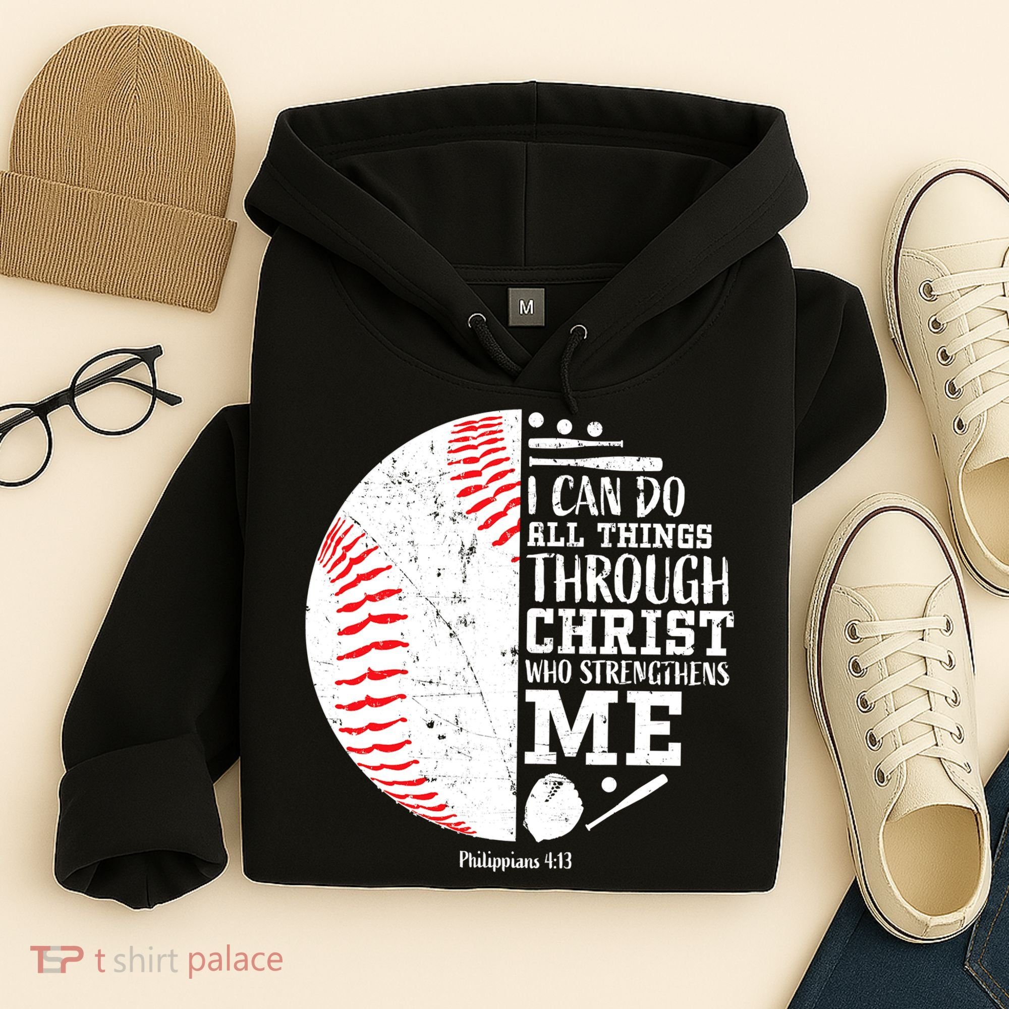 I Can Do All Things Through Christ Who Strengthens Me Baseball Hoodie