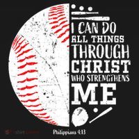 I Can Do All Things Through Christ Who Strengthens Me Baseball Mousepad thumb 1