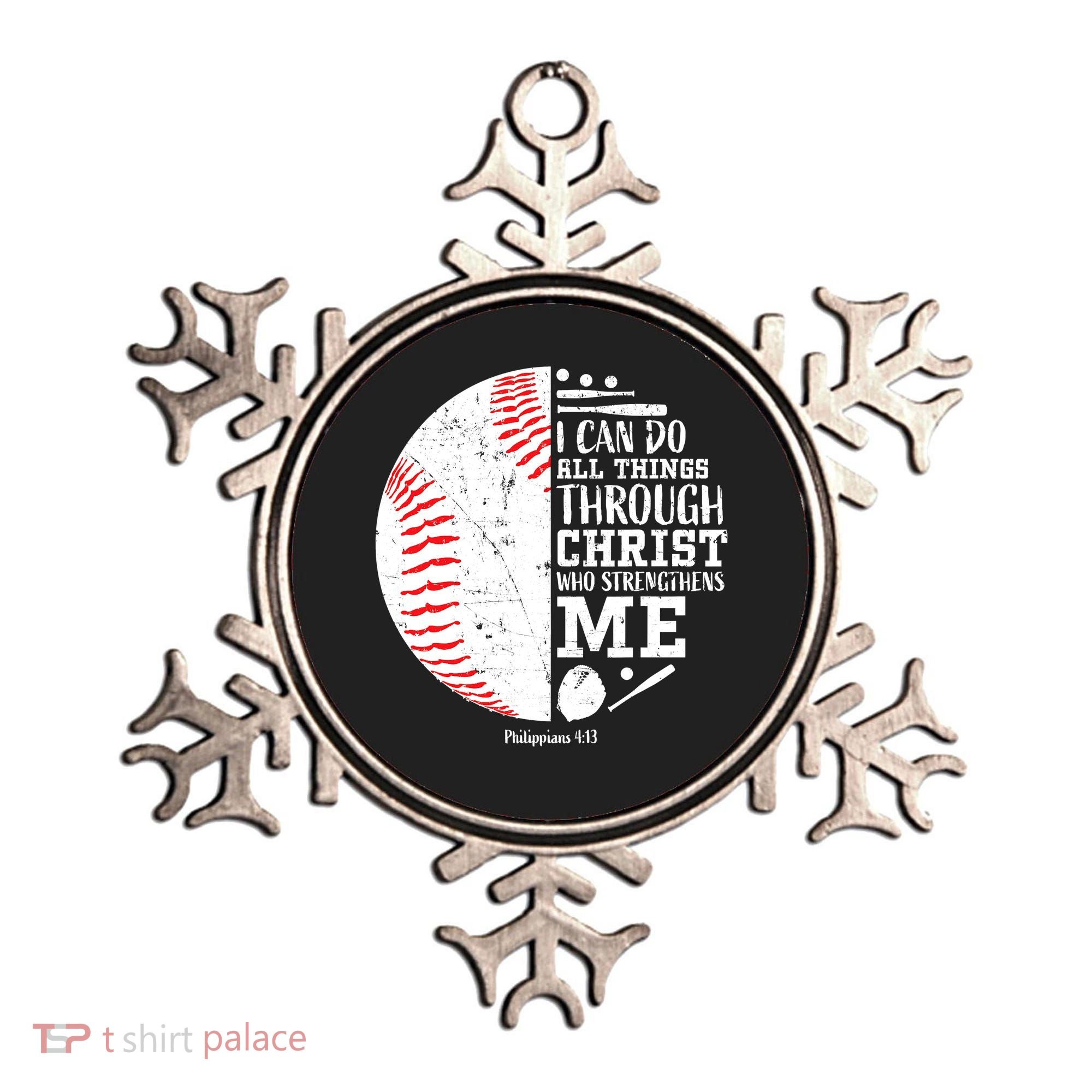 I Can Do All Things Through Christ Who Strengthens Me Baseball Ornament