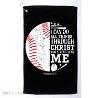I Can Do All Things Through Christ Who Strengthens Me Baseball Golf Towel thumb 0