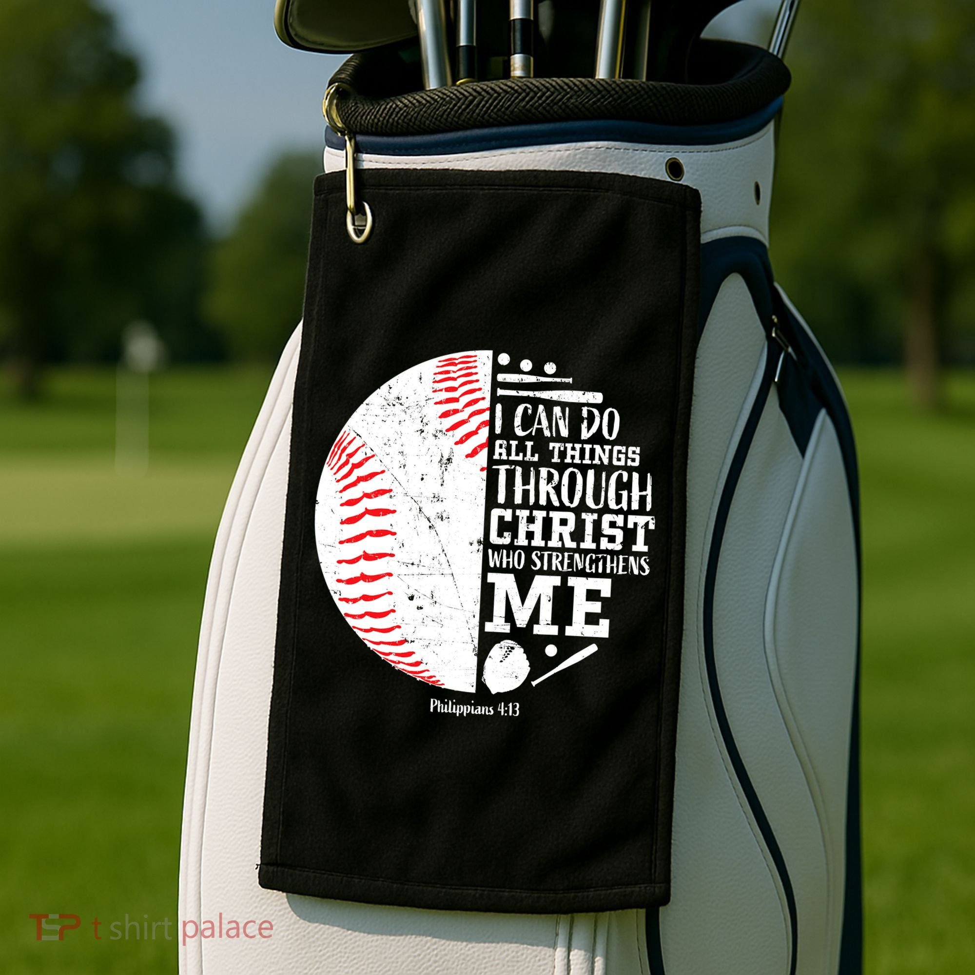 I Can Do All Things Through Christ Who Strengthens Me Baseball Golf Towel