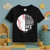 I Can Do All Things Through Christ Who Strengthens Me Baseball Toddler T-Shirt thumb 3