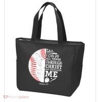 I Can Do All Things Through Christ Who Strengthens Me Baseball Tote Bag thumb 3