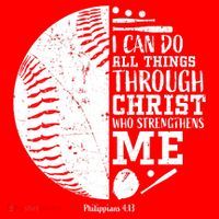 I Can Do All Things Through Christ Who Strengthens Me Baseball Santa Hat thumb 1