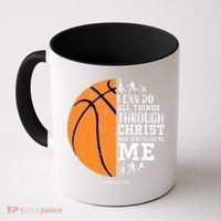 I Can Do All Things Through Christ Who Strengthens Me Basketball Coffee Mug thumb 0