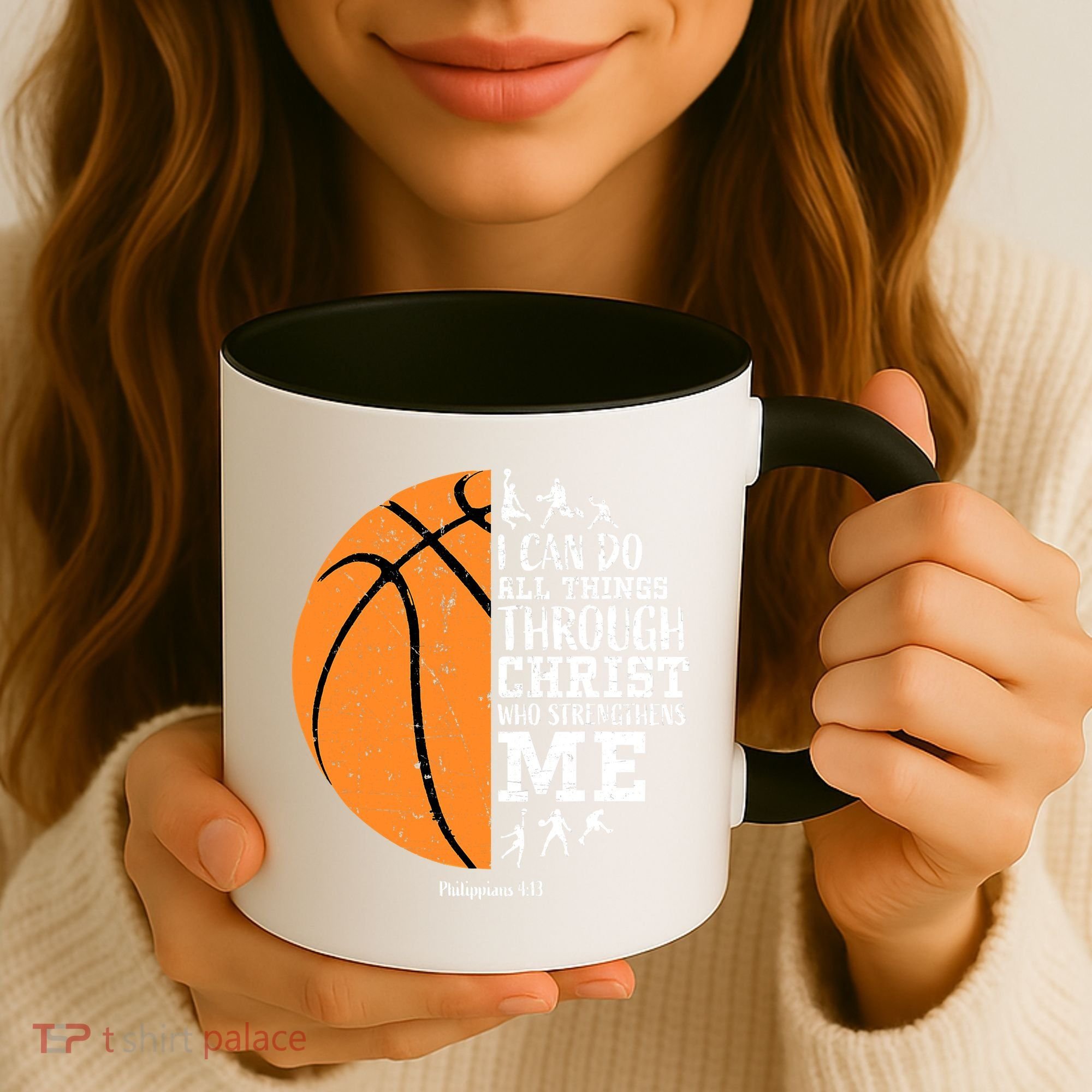 I Can Do All Things Through Christ Who Strengthens Me Basketball Coffee Mug