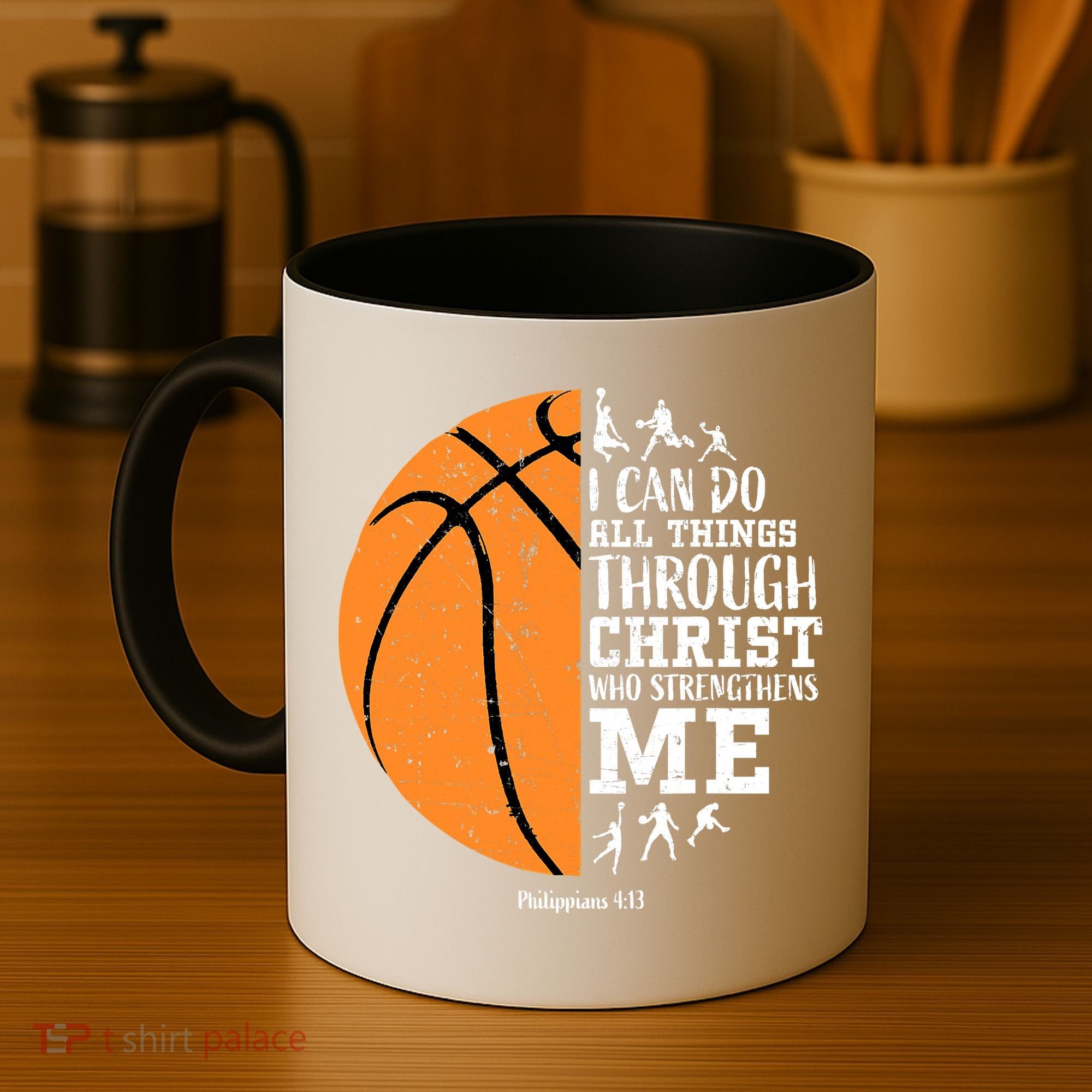 I Can Do All Things Through Christ Who Strengthens Me Basketball Coffee Mug