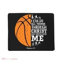 I Can Do All Things Through Christ Who Strengthens Me Basketball Mousepad thumb 0