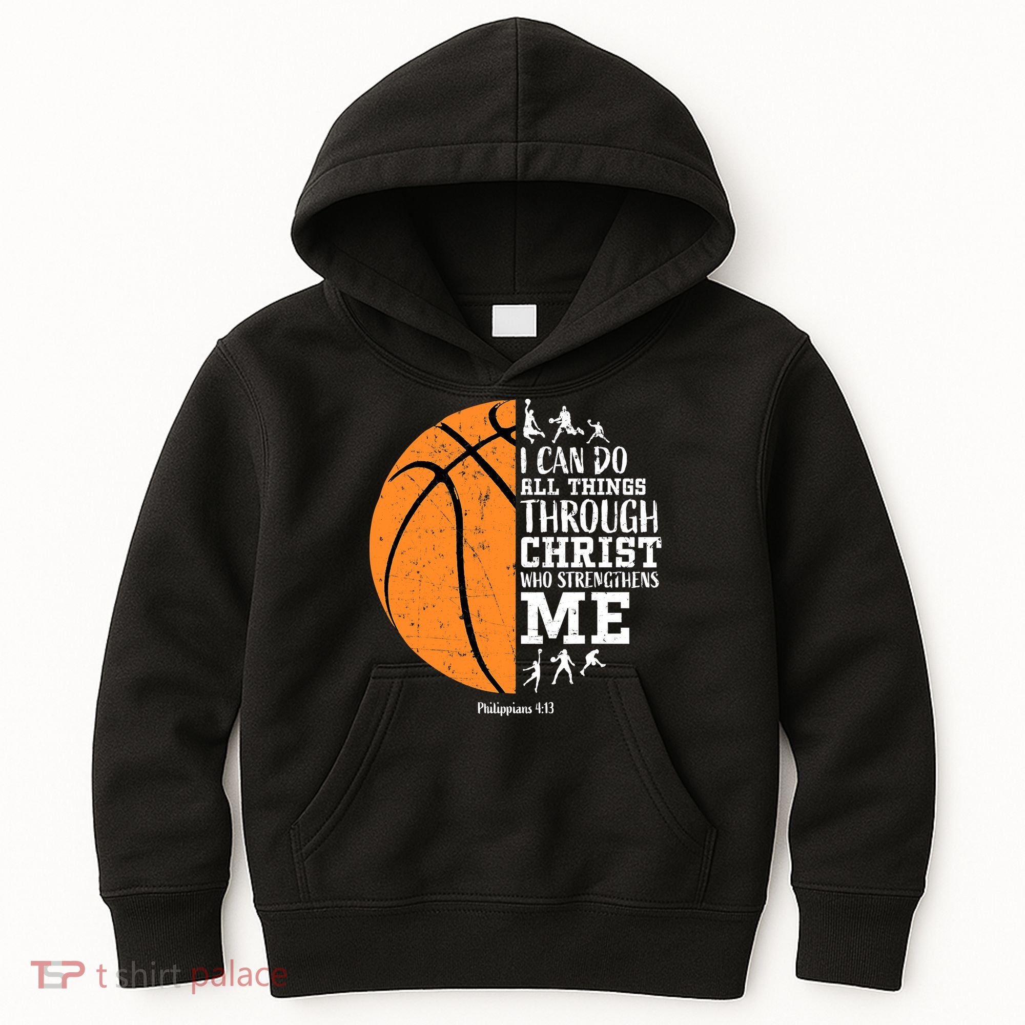 I Can Do All Things Through Christ Who Strengthens Me Basketball Kids Hoodie