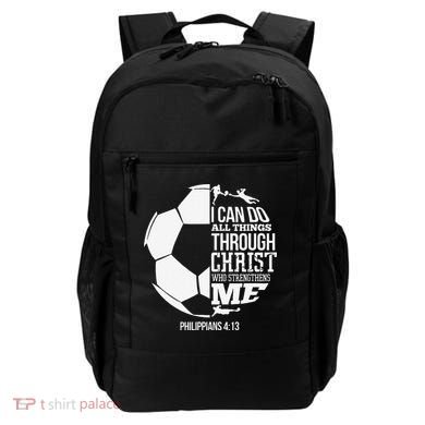 I Can Do All Things Through Christ Soccer Player Christian Backpack