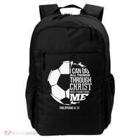 I Can Do All Things Through Christ Soccer Player Christian Backpack thumb 0
