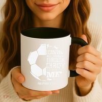I Can Do All Things Through Christ Soccer Player Christian Coffee Mug thumb 3