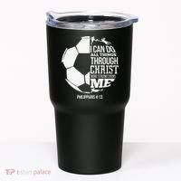 I Can Do All Things Through Christ Soccer Player Christian Tumbler thumb 0