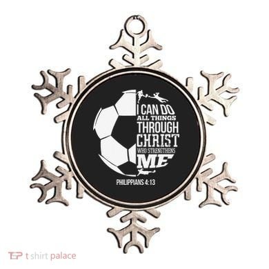 I Can Do All Things Through Christ Soccer Player Christian Ornament